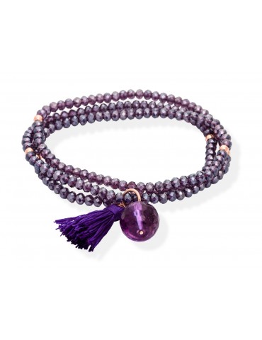 Pulsera ZEN Malva en plata...