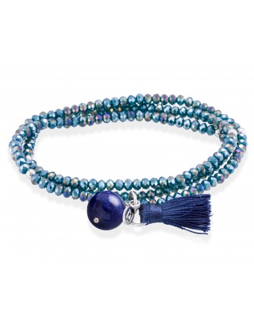 Pulsera ZEN Azul en plata