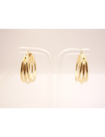 Pendiente aro tres tiras...