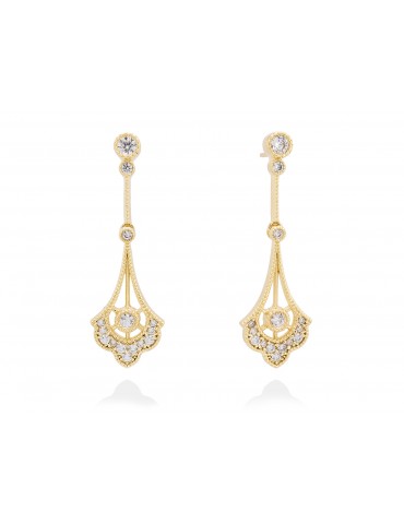 Pendientes plata dorada con...