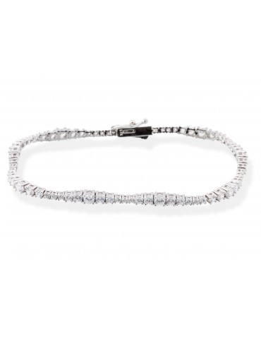 Pulsera plata con zirconitas