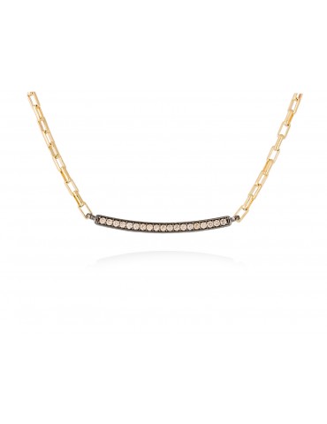 Gargantilla de plata dorada