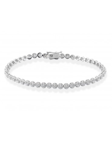 Pulsera plata con circonitas