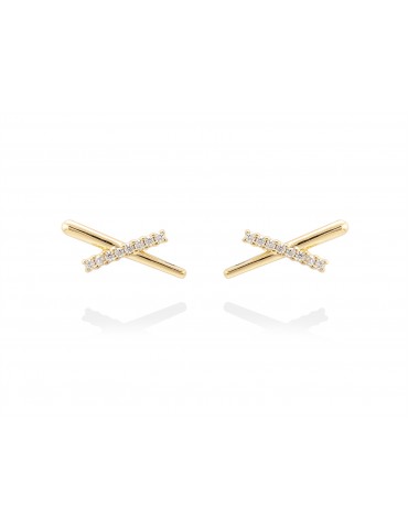 Pendientes plata dorada