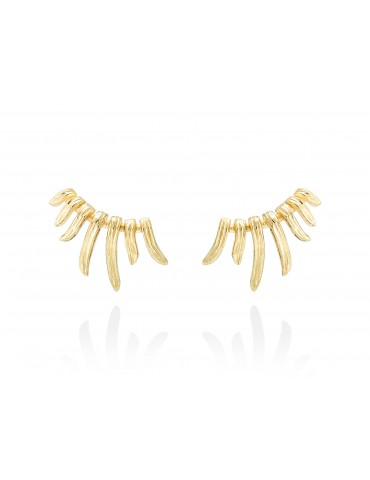 Pendientes plata dorada