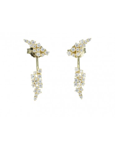 Pendientes plata dorada