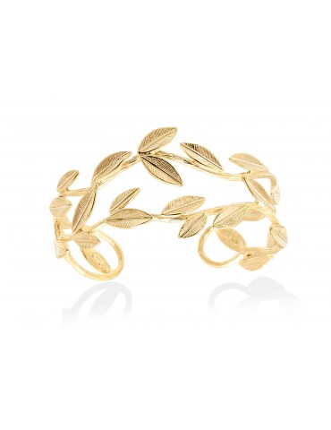 Brazalete de plata dorada