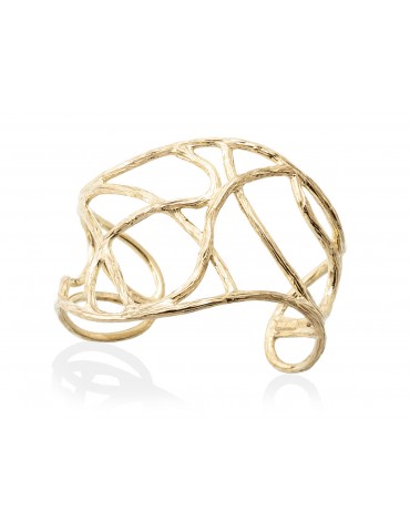 Brazalete plata dorada