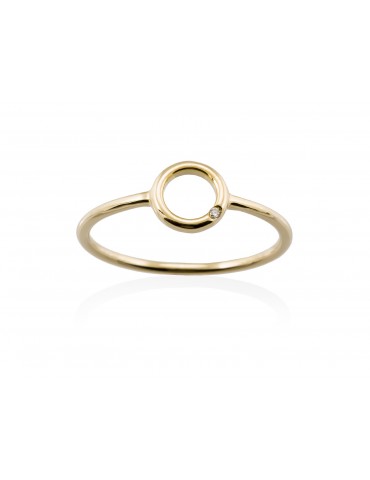 Anillo oro con diamante