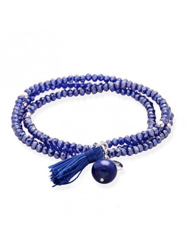 Pulsera ZEN Azul en plata