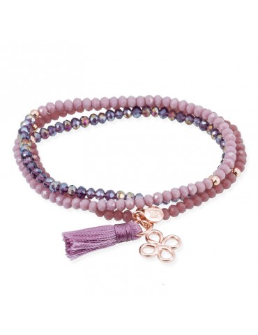 Pulsera ZEN Malva en plata...
