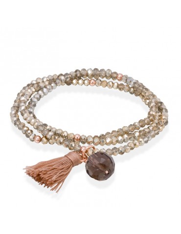 Pulsera ZEN Dorado en plata...