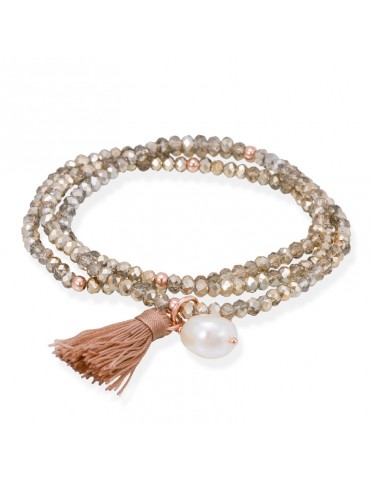 Pulsera ZEN Dorado en plata...