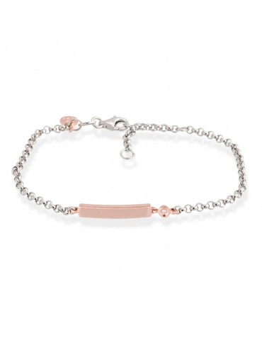 Pulsera GIFT  en plata rosa