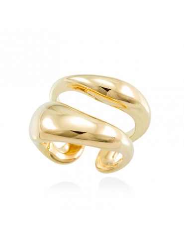 Anillo HUMO  en plata dorada