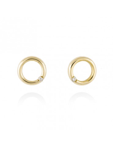 Pendientes en Oro 18Kt. y...