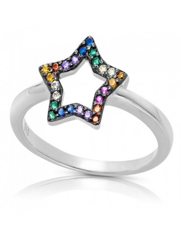 SORTIJA ESTRELLA CALADA...